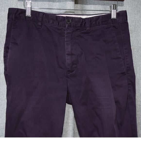 Theory Men’s Slim Fit Cotton Stretch Pants Purple Size 29 - Picture 2 of 3
